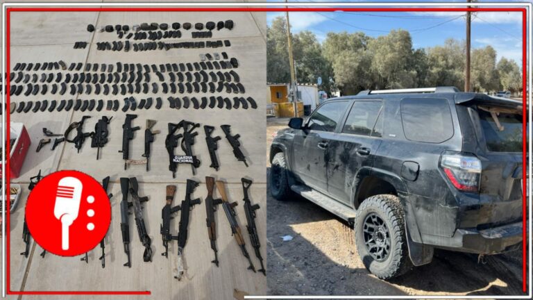 Elementos de la Sedena y la GN aseguran en Sonora 14 camionetas que eran usadas para transportar armamento (FOTOS)
