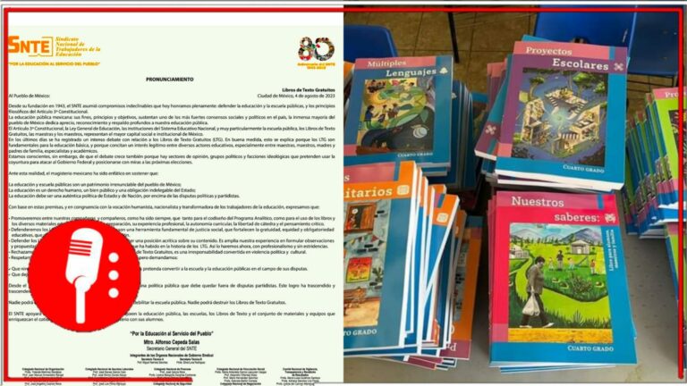 Se desmorona el mito del “virus comunista”: El SNTE sale en defensa de los nuevos libros de texto y condena llamados a destruir los materiales educativos