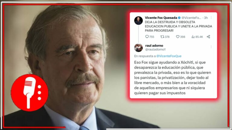Vicente Fox insinúa que la educación debe privatizarse y aseguran en redes que esa es la cara de la derecha