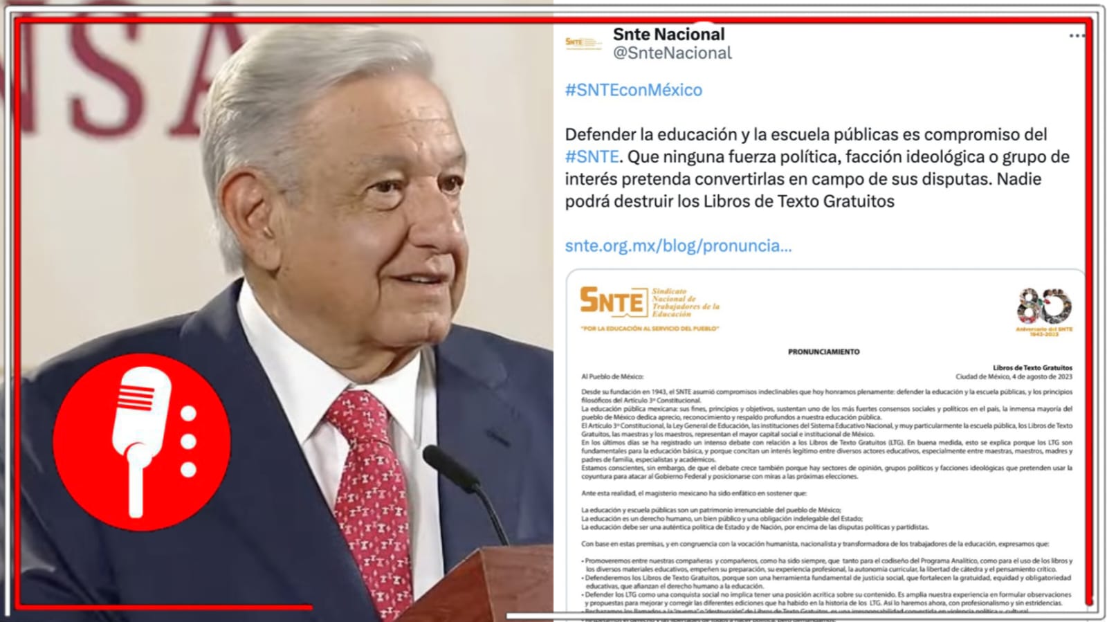 AMLO reconoce que sindicato de maestros respalden nuevos libros de texto y reitera que seguirán las conferencias vespertinas de la SEP (VIDEO)