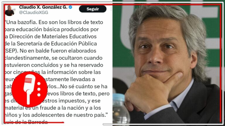 Ni impuestos paga: El magnate Claudio X. González, gerente del frente conservador, acusa que los nuevos libros de texto se hicieron con dinero del erario