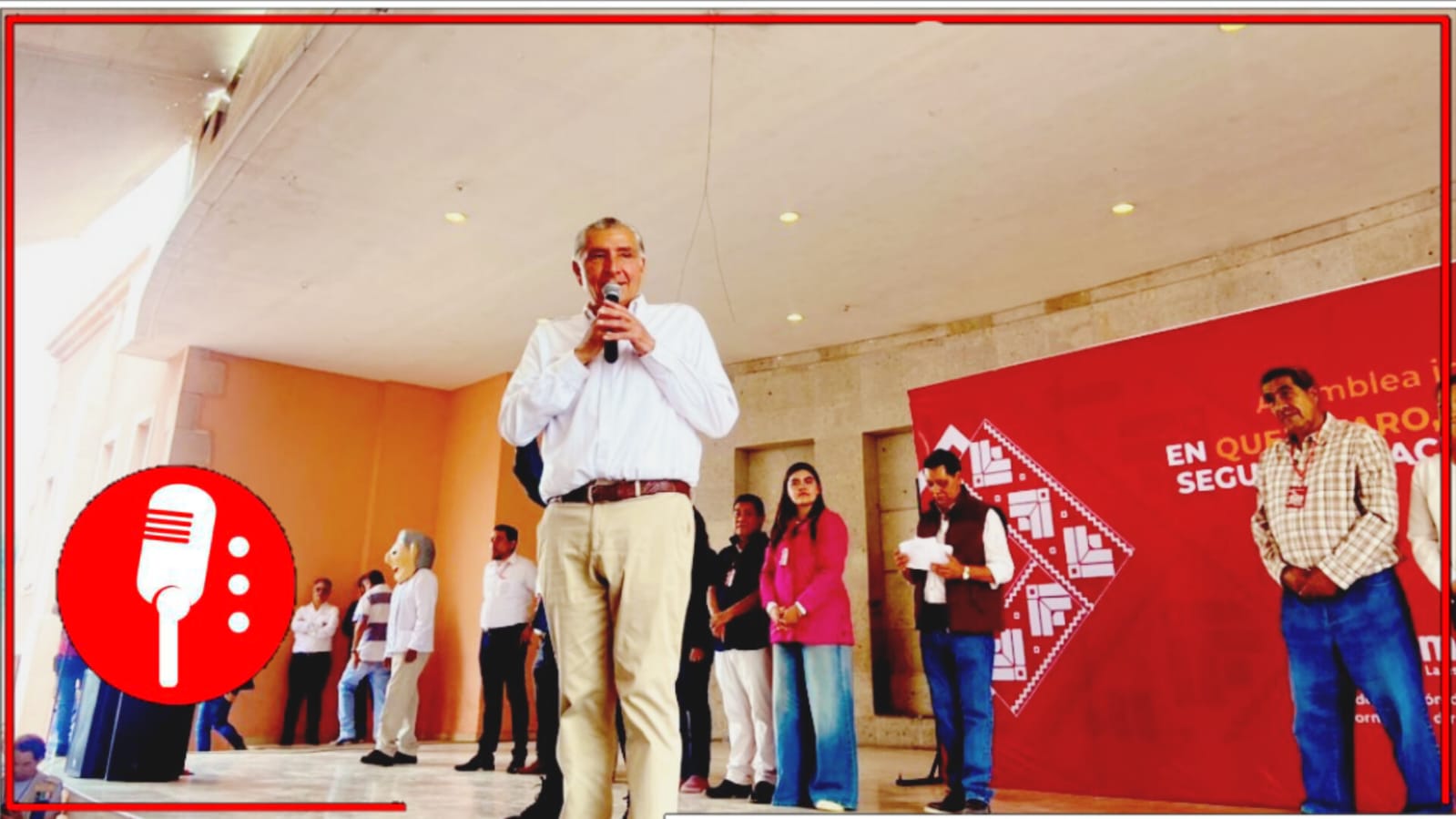 Desde Querétaro, Adán Augusto aseguró que en Morena hay piso parejo y deben enfocarse en la participación interna del partido (VIDEO)