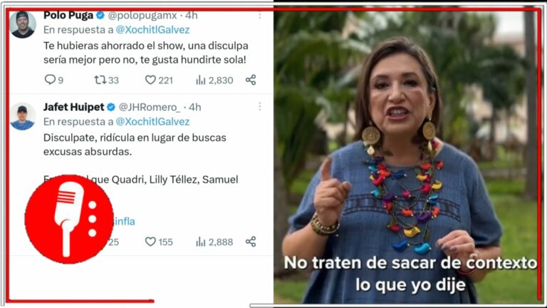 En vez de pedir disculpas a millones de mexicanos del sureste por sus prejuicios, Xóchitl Gálvez acusa que “sacaron de contexto” sus palabras