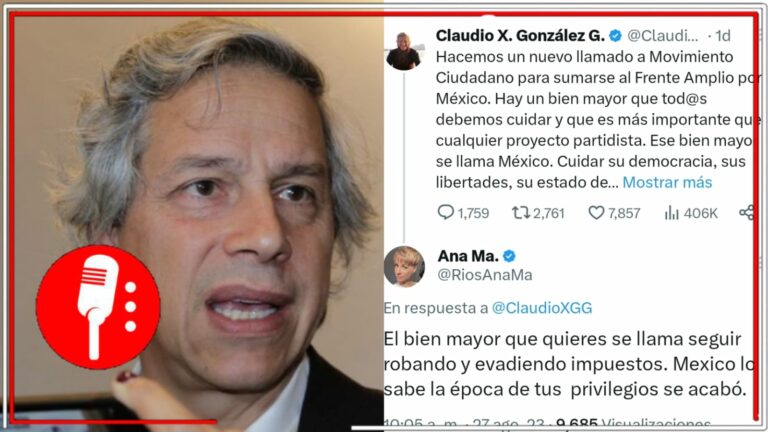 Claudio X. González entra en desesperación y le ruega, una vez más, a MC que se una a su frente