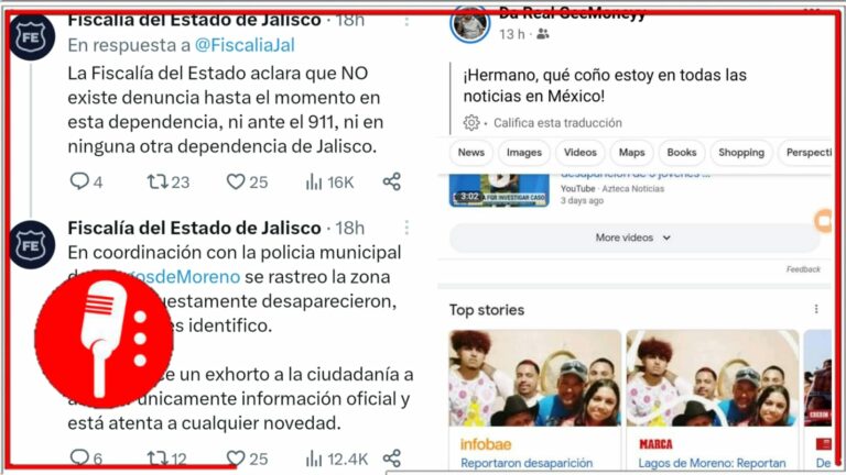 La Fiscalía del Estado de Jalisco ha desmentido la noticia falsa de una desaparición de cinco personas (FOTOS)