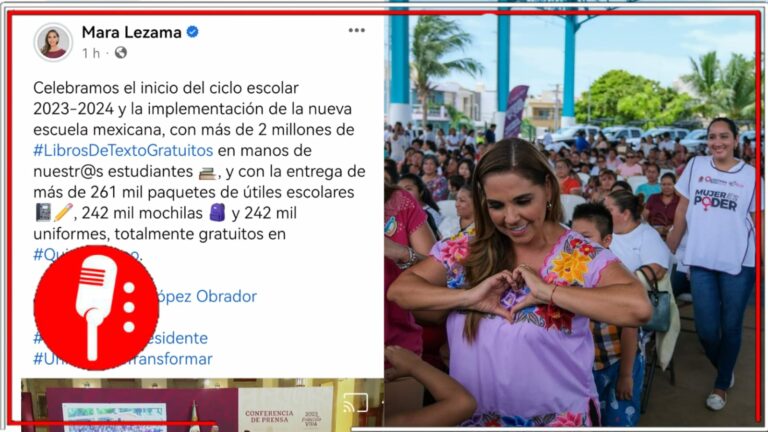 Mara Lezama brindó un mensaje para el Presidente y para los mexicanos en donde destacó que la educación es lo más importante para la transformación (VIDEO)