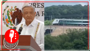AMLO realiza primer viaje de prueba a bordo del Tren Maya rumbo a Mérida, Yucatán (VIDEO)