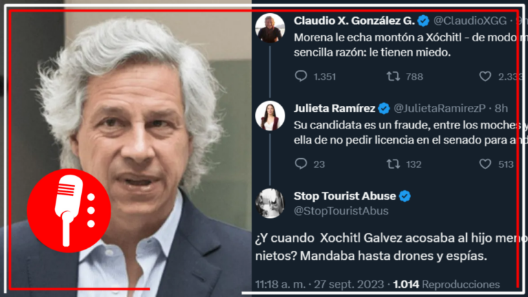 Mexicanos le explican a Claudio X. González que nadie le teme a su candidata y que Sheinbaum aventaja por más de 50 puntos a Xóchitl Gálvez