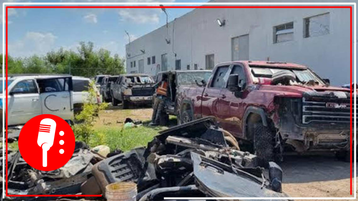 FGR destruye 25 vehículos del narco llamados ‘monstruos’ en Tamaulipas