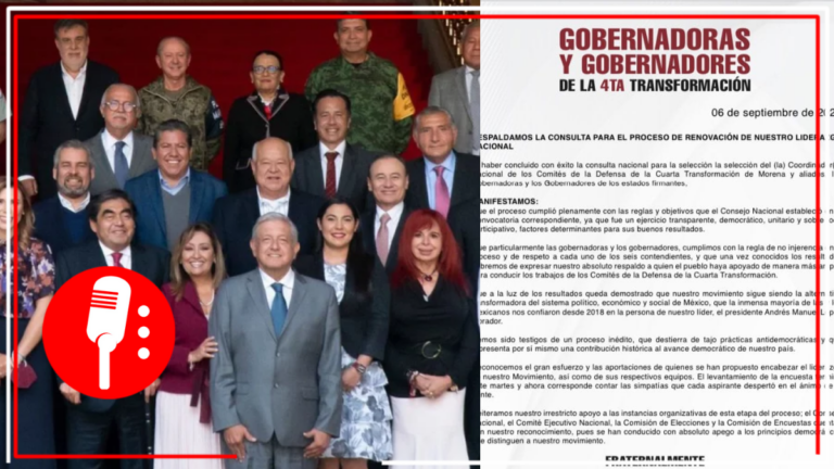 Gobernadores y gobernadoras de la 4T respaldan proceso de selección del coordinador de la Transformación