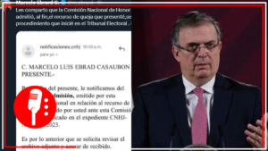 Marcelo Ebrard se jacta de que gracias al TEPJF la Comisión de Honor y Justicia de Morena le respondió su impugnación
