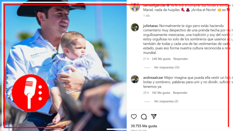 Tachan a Samuel García de &#8220;racista&#8221; por decir que Mariel solo &#8220;vestirá botas y sombrero, nada de huipiles&#8221;