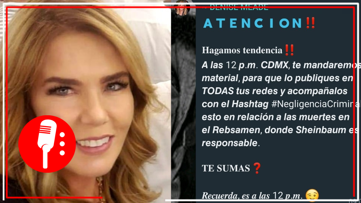 Denise Meade queda exhibida tras descubrirse como crea e infla tendencias en X contra la 4T