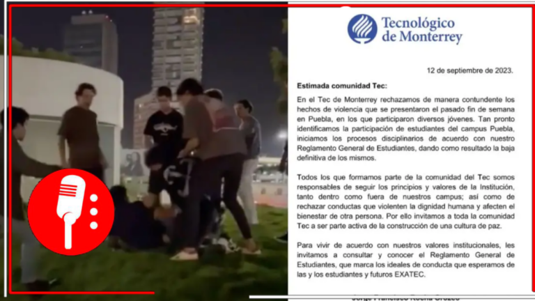 Tec de Monterrey expulsa a estudiantes que golpearon a Neto Calderón a las afueras del Bar Angelópolis en Puebla