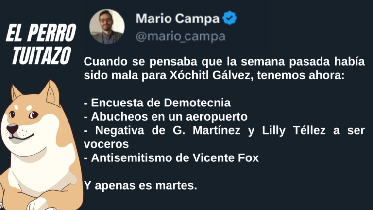 El Perro Tuitazo: Apenas es martes y Xóchitl Gálvez ya tiene escándalos nuevos