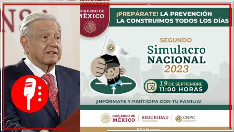 AMLO informó sobre el homenaje y simulacro que se realizarán el próximo 19 de septiembre (FOTOS)