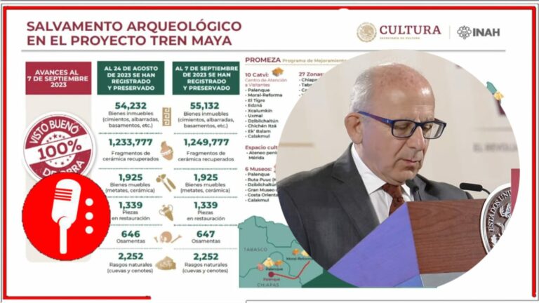 Diego Prieto informó acerca de los avances del salvamento arqueológico del Tren Maya (VIDEO)