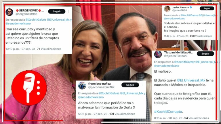 Xóchitl Gálvez evidencia su “amistad” corrupta con el director de “El Universal” , usuarios de las redes estallan y exponen su molestia (FOTOS)