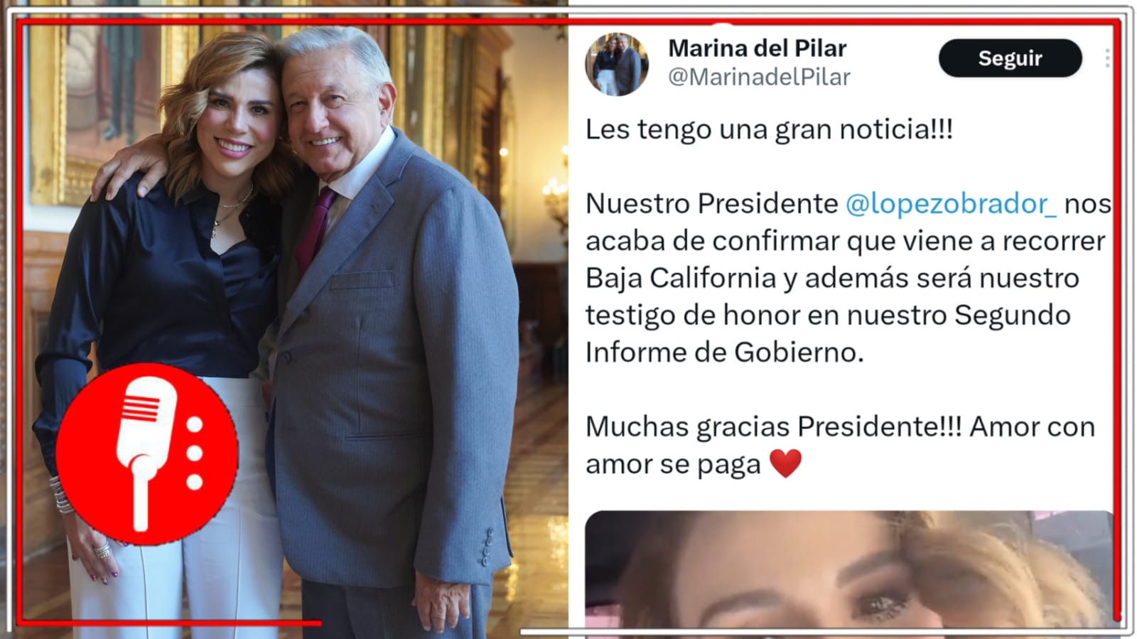 AMLO confirmó una gira por Baja California en donde asistirá al segundo informe de gobierno de Marina del Pilar (FOTOS Y VIDEO)