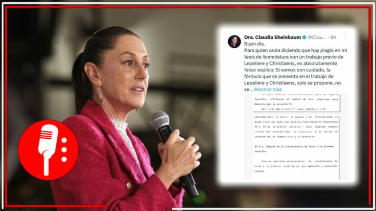 “Absolutamente falsas”: Claudia Sheinbaum responde a acusaciones de plagio en su tesis de licenciatura