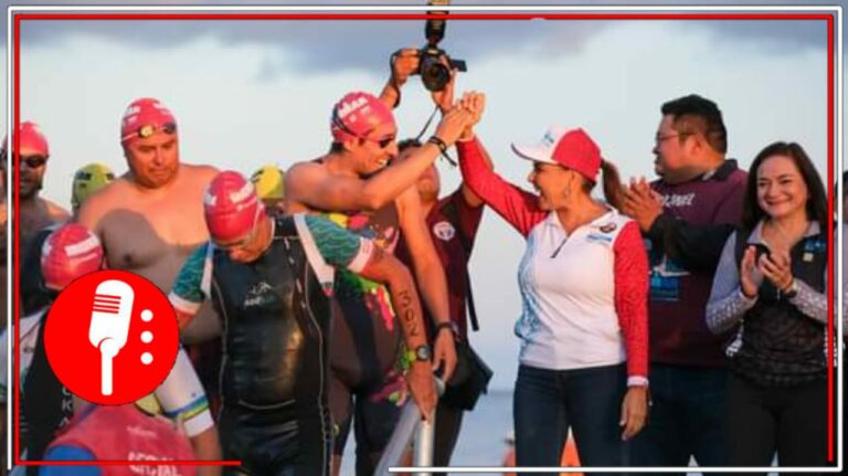 Celebran “Ironman 70.3” en Cozumel; Mara Lezama da banderazo de salida