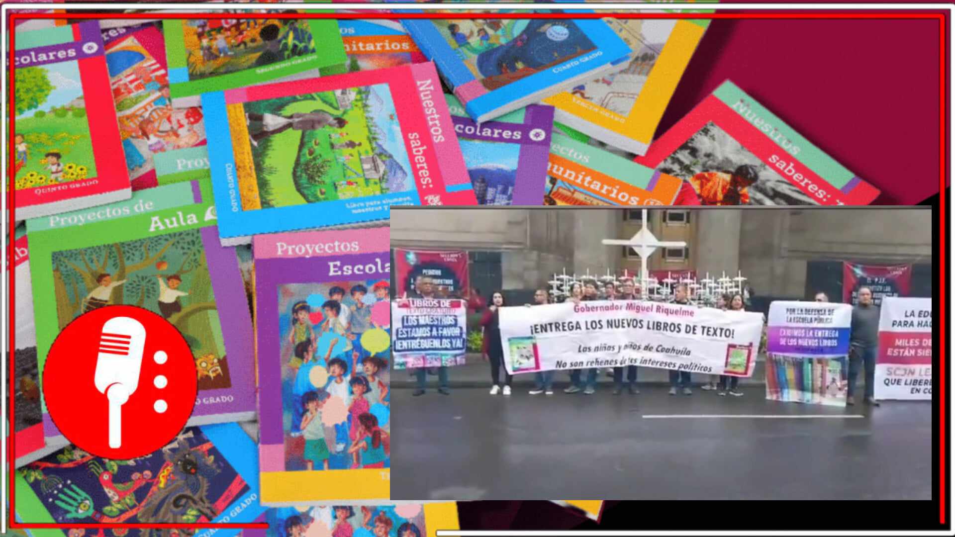 Padres de familia de Coahuila se manifestaron afuera de la Suprema Corte para exigir la distribución de los libros de texto gratuitos (VIDEO)