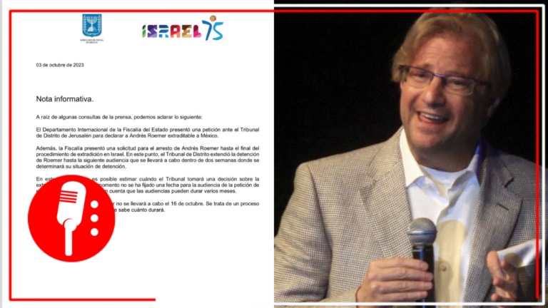 Sin fecha para extradición de Andrés Roemer: Embajada de Israel en México