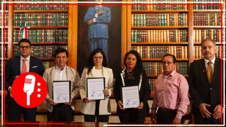 Luisa Alcalde y Jesús Ramírez Cuevas celebran acuerdo con Sutnotimex para la extinción de Notimex