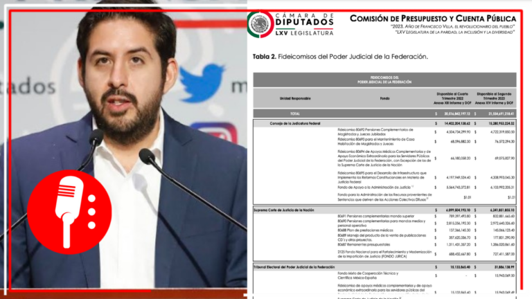 Diputado señala que con fideicomisos del Poder Judicial se puede cubrir pensiones de más de 400 mil adultos mayores por un año