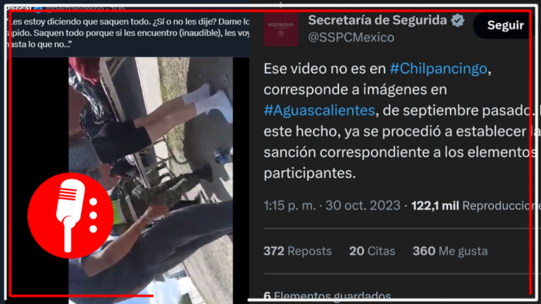 SSCP desmiente video sobre supuestos retenes militares para &#8220;asaltar&#8221; ayuda de civiles en Acapulco; corresponde a Aguascalientes