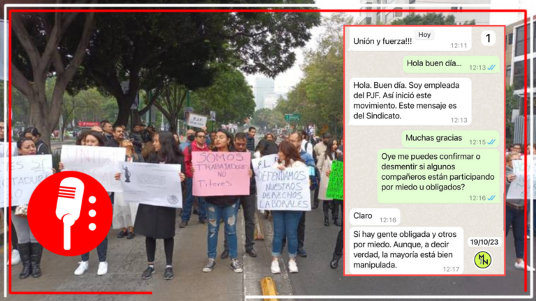 Empleados del PJF denuncian que NO salieron a manifestarse por voluntad propia