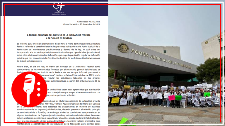 Por paro de trabajadores del PJF, juzgados y tribunales extienden suspensión de labores