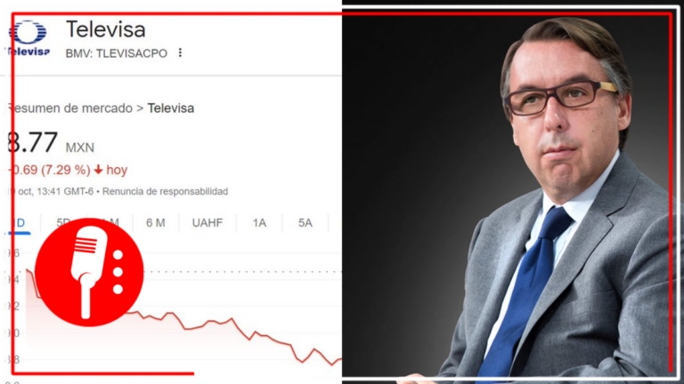 Televisa se desmorona; acciones caen más del 7% tocando un mínimo histórico