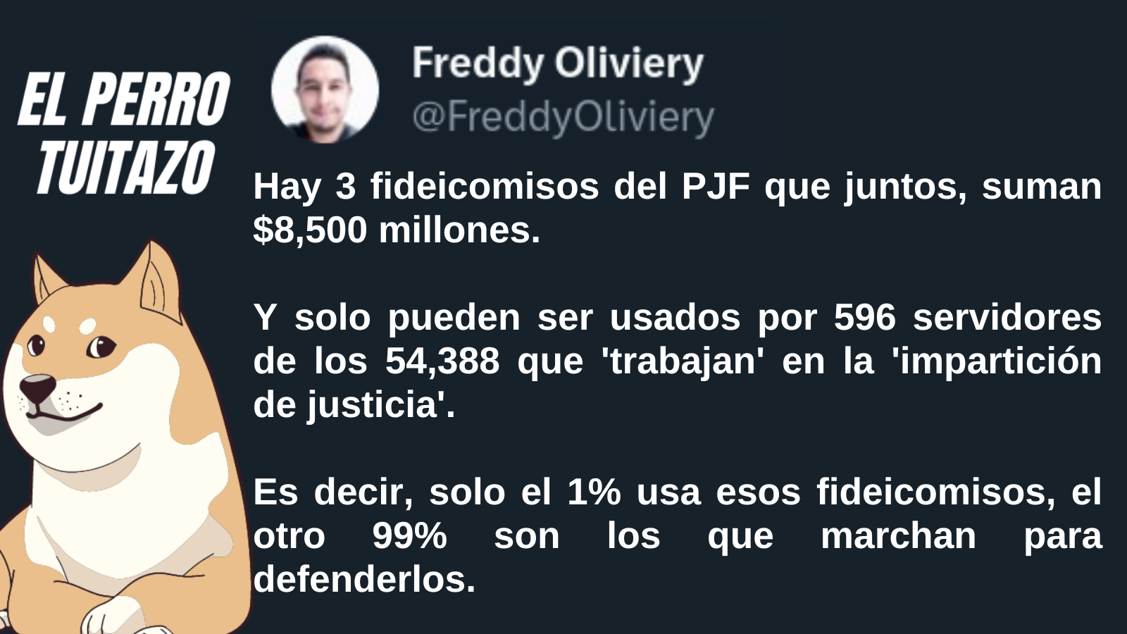 El Perro Tuitazo: El 99% de los trabajadores del PJF protestan por el 1%