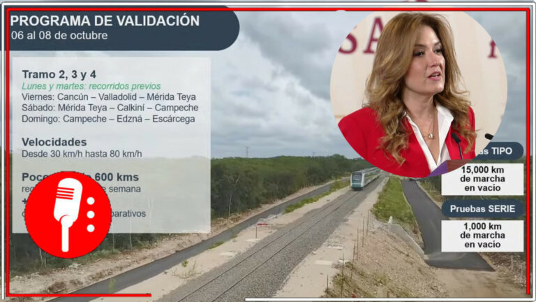 Se ha alcanzado mayor velocidad en el Tren Maya, ya se encuentran al 100 por ciento las vías del tramo 3 (FOTOS)