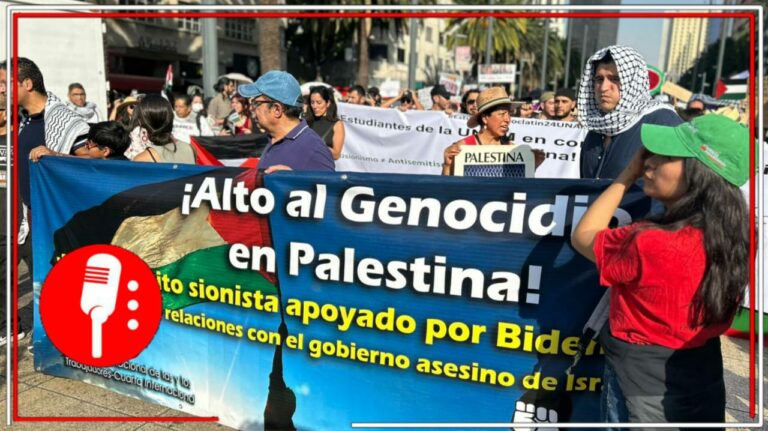 Marchan a favor de Palestina en la Ciudad de México (FOTOS)