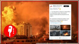 La organización independiente, Médicos Sin Fronteras, solicitaron ayuda humanitaria para la población de Palestina (VIDEOS)