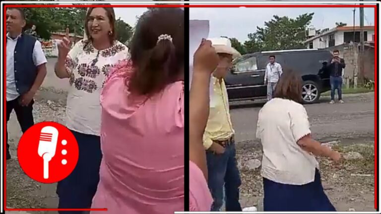 Habitantes de Tabasco abuchean y corren a Xóchitl Gálvez