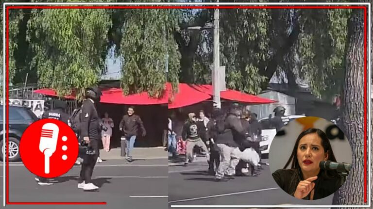 Comerciantes corren a empujones a equipo de Sandra Cuevas en la GAM (VIDEO)