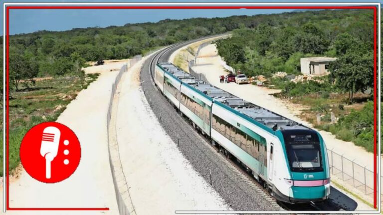 Captan convoy del Tren Maya realizando pruebas a máxima velocidad (VIDEO)