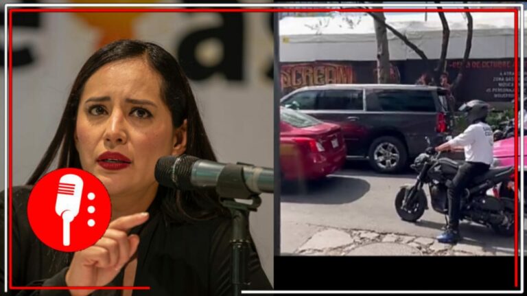 Sandra Cuevas se pasea en la CDMX como alta funcionaria; en camioneta de lujo y con grupo de motociclistas 
