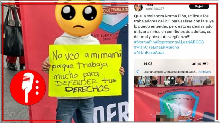 “Es de total y absoluta vergüenza”: Mexicanos condenan que trabajadores del Poder Judicial presuntamente lleven niños a las manifestaciones (FOTO)