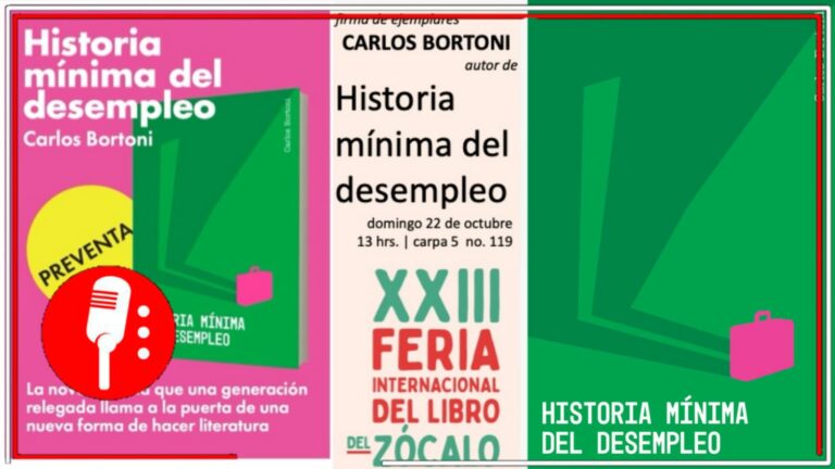 El escritor mexicano, Carlos Bortoni firmará ejemplares de su más reciente novela “Historia mínima del desempleo” en la FIL del Zócalo este próximo domingo