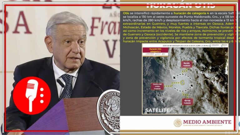 AMLO instruye a Sedena, SSPC y a Protección Civil ir a Guerrero para atender afectaciones tras llegada del huracán Otis (VIDEO)