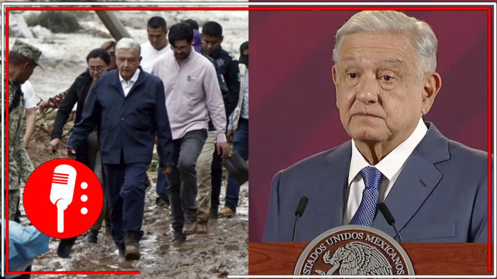 AMLO explicó que decidió ir a Guerrero por carretera debido a que se cerró el espacio aéreo tras el paso de Otis (VIDEO)