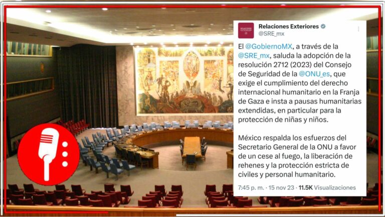 México respalda la resolución de pausas y corredores humanitarios propuesta por la ONU en la Franja de Gaza (FOTOS)