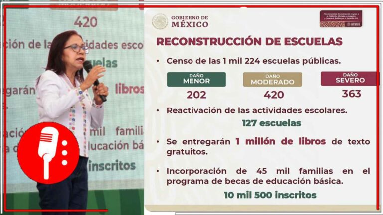 La titular de la SEP informó acerca de las escuelas afectadas en Guerrero por el huracán &#8220;Otis&#8221; y como se van a restablecer (VIDEO)