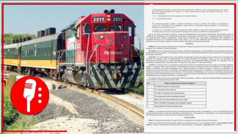 AMLO ha decretado como prioridad para el desarrollo de México, el servicio público de transporte ferroviario de pasajeros (FOTOS)