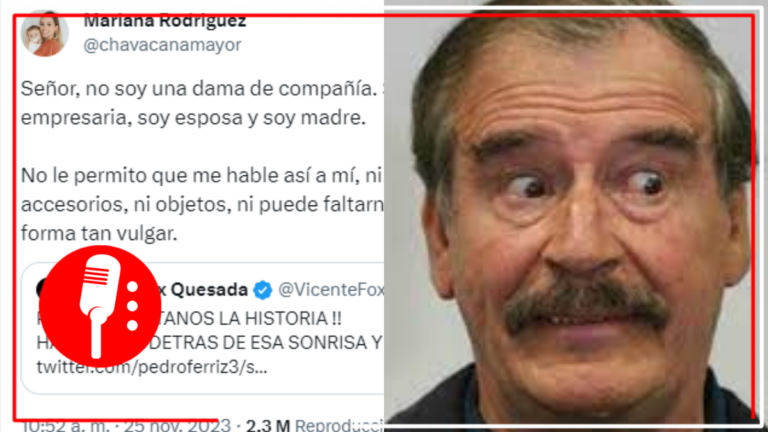 Fox lo vuelve a hacer: Se refiere a Mariana Rodríguez como &#8220;dama de compañía&#8221; y ella le responde