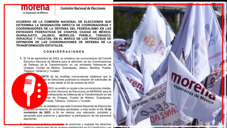 Morena publica acuerdo para designar a coordinadores de la defensa del federalismo en 9 entidades